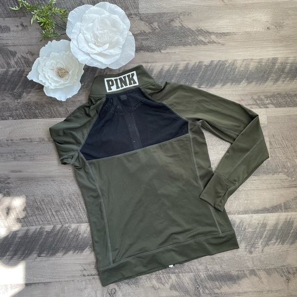 💚 Victoria’s Secret PINK Zip-Up Athletic Jacket - Picture 2 of 5